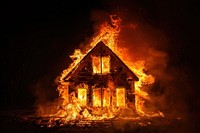 House fire flame bonfire.