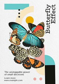 Butterfly effect poster template