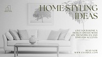 Home styling ideas blog banner template