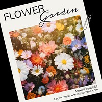 Flower garden Instagram post template