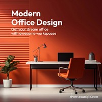 Office design Instagram post template