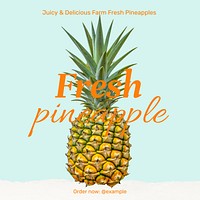 Pineapples Instagram post template