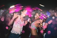 Diverse group of people enjoying a road trip and festival