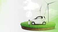 Electric car, renewable energy floating island