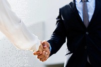 Business people shaking hands for an agreement