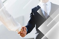 Men Women Business Agreement Hands Shake