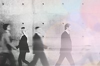 Business People Commuter Walking Abstract Concept