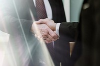 Business handshake deal agreement remix