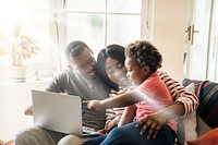 African family spending time together