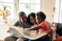 African family spending time together