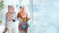 Muslim women shopping together on the weekend