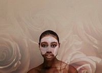 Black woman doing a face mask remix