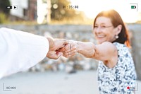 A senior couple enjoying the beach