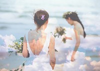 Two brides at the beach remix