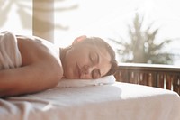 Woman relaxing with a spa treatment