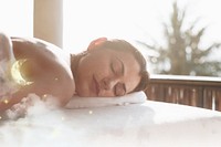 Woman relaxing with a spa treatment