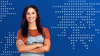 Smiling female small business owner at a cash register