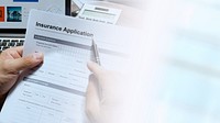 Business Man Insurance Application Form Concept remix