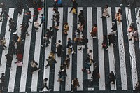 crossing a crosswalk