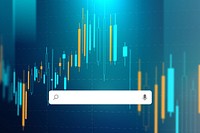 Stock market chart technology blue background