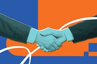 Business handshake deal agreement remix