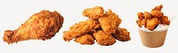 Fried chicken cut out element set