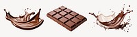 Chocolate element set psd