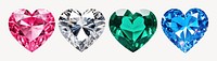 Heart shaped diamond element set