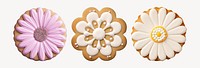 Cookie flower element set