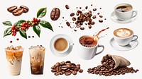 Coffee isolated image set