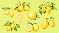 Fresh lemon food element set