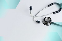 Medical stethoscope on a white background