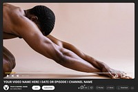 Naked black man doing yoga