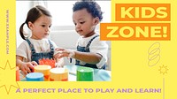 Kids zone blog banner template