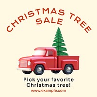 Christmas tree sale Instagram post template