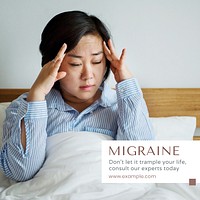 Migraine solutions Instagram post template