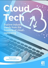 Cloud tech poster template