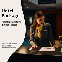 Hotel packages Instagram post template