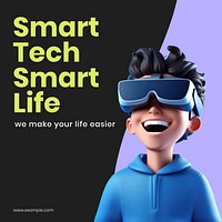 Smart technology Instagram post template