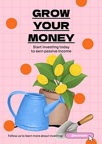 Grow your money poster template