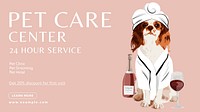 Pet care center blog banner template