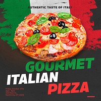 Gourmet Italian pizza Instagram post template