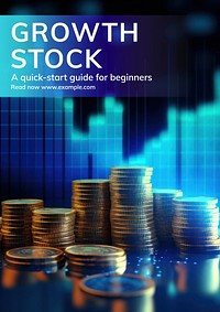 Growth stock poster template