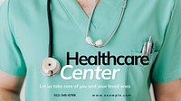 Healthcare center blog banner template