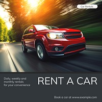 Car rentals Instagram post template