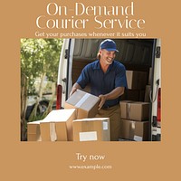 Courier service Instagram post template