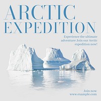 Arctic expedition Instagram post template