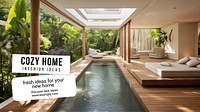 Home interior ideas blog banner template