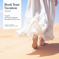 Book your vacation Instagram post template