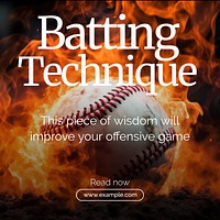 Baseball Instagram post template